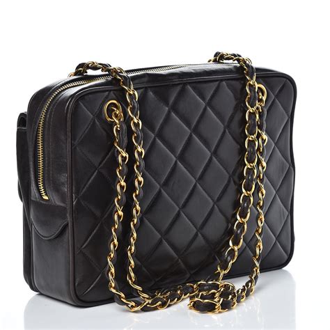 chanel bags black quilted